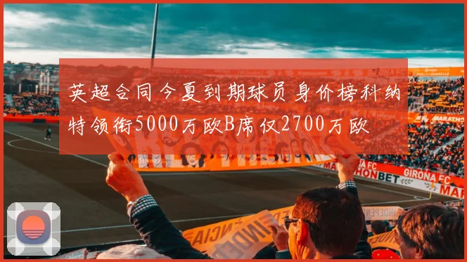 英超合同今夏到期球员身价榜科纳特领衔5000万欧B席仅2700万欧